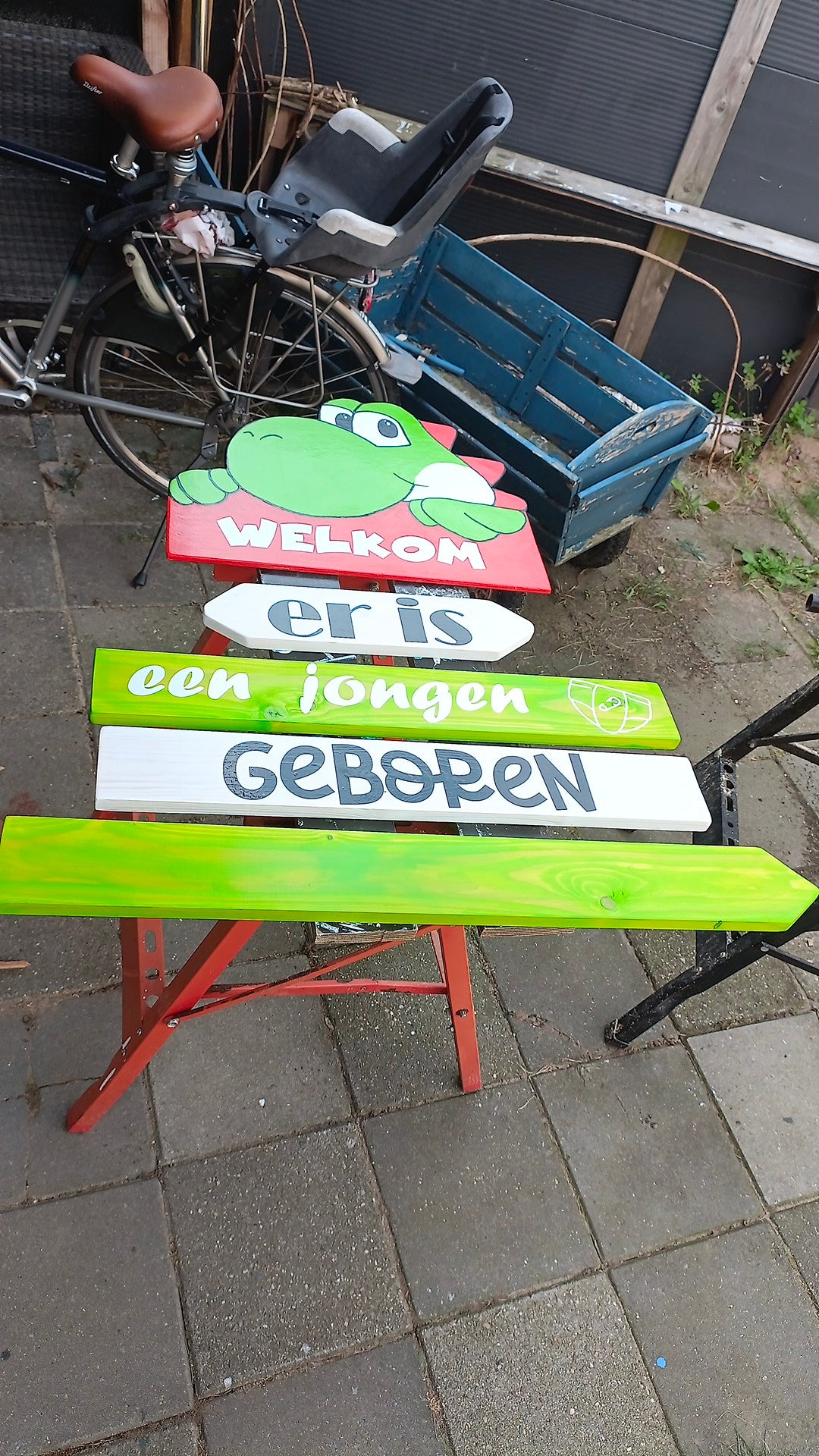 Geboortewegwijzer met draakje