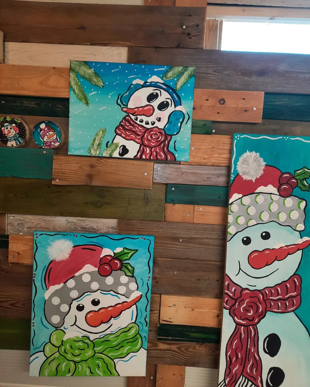 Sneeuwpoppen stap voor stap schilderen (2 designs)